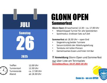 GLONN OPEN – Sommerfest